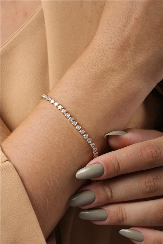 PULSEIRA RIVIERA ZIRCONIA 2,5MM E FECHO GAVETA COM 18 CM